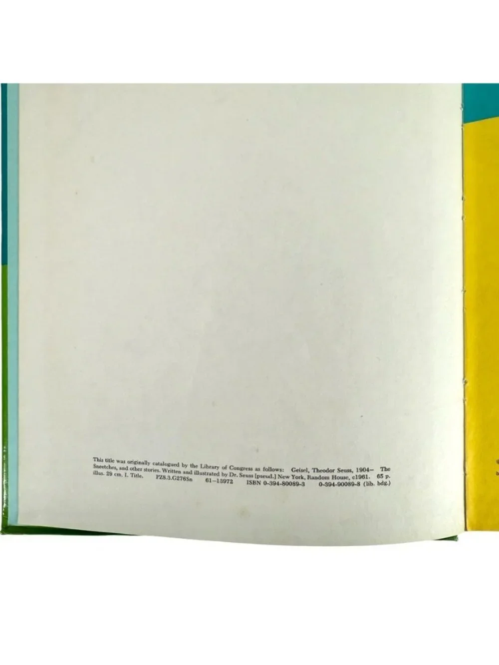 Vintage The Sneetches and Other Stories by Dr. Seuss 1961 First Edition HC